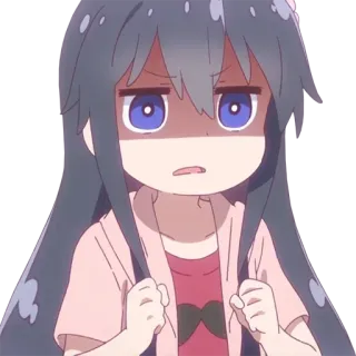 😨 アニメ, 女の子, 怒り, 漫画, キャラクター, 表情, かわいい telegram sticker
