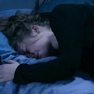 🙂 tristeza, llanto, depresión, salud mental, sueño, angustia telegram sticker