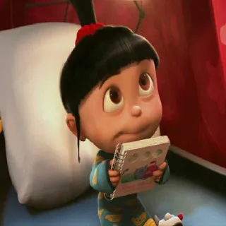 🙂 Agnes Despicable Me desenho animado, filme, personagem, menina, fofo telegram sticker
