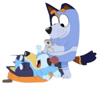 📖 Bluey Heeler and Bandit Heeler Bluey whatsapp sticker