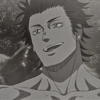 🍚 Yami Sukehiro Black Clover Аниме, Чёрный клевер, Ями Сукэхиро, Манга, Персонаж telegram sticker