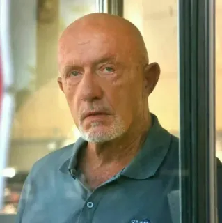 ⚖️ Mike Ehrmantraut Breaking Bad old, man, serious, tv show, breaking bad telegram sticker