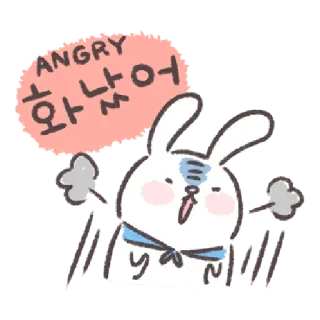 🐰 ANGRY
화났어 marah, kelinci, bunny, lucu, kartun, korea, emosi, ekspresi telegram sticker