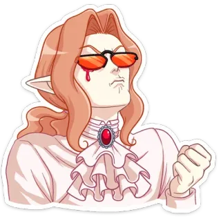 🤓 Alucard Castlevania anime, sticker, cartoon, vampire, alucard, castlevania telegram sticker