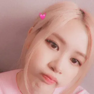 🍯 retrato, rosa, menina, coração, beleza, fofa telegram sticker