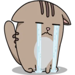 😭 gatto, piangere, triste, lacrime, emoji, kawaii whatsapp sticker