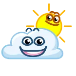 Sun and Cloud telegram stickers