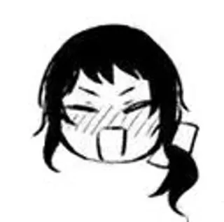 😫 Аниме, Манга, Персонаж, Иллюстрация, Рисунок, Милый, Лицо whatsapp sticker