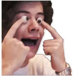 😛 Harry Styles Mème, Drôle, Yeux, Expression, Célébrité, Pop Culture telegram sticker