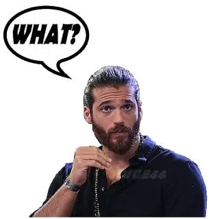 ❔ WHAT? question, man, expression, confusion, speech bubble telegram sticker