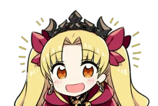 😄 Animé, Dessin animé, Personnage, Mignon, Couronne, Cheveux blonds telegram sticker