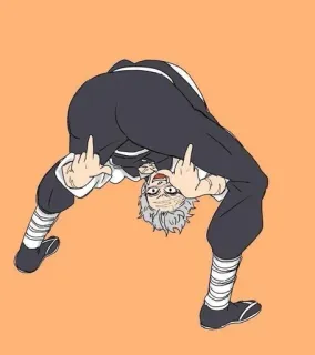 🖕 offensivo, gesto, dito medio, umorismo telegram sticker