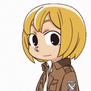 😌 Armin Arlert Attack on Titan Armin Arlert, L'Attacco dei Giganti, Anime, Manga, Personaggio telegram sticker