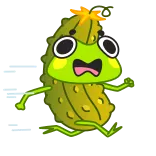 🏃‍♂️ pianta, corsa, cartone animato, carino, verde telegram sticker