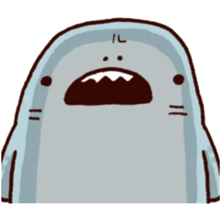 😡 shark, cartoon, animal, sticker telegram sticker