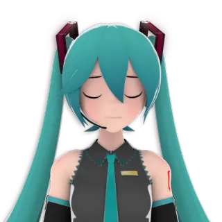 😔 Hatsune Miku Anime, Vocaloid, Charakter, Süß, Hatsune Miku, Idol telegram sticker