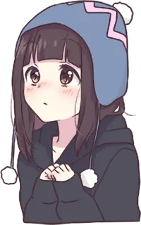 😷 anime girl, cute, cartoon, character, sticker telegram sticker