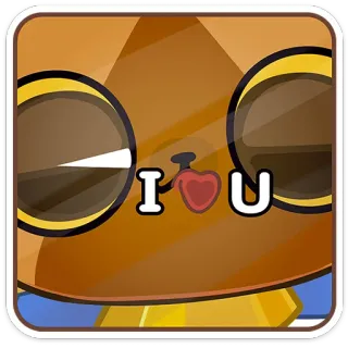 😘 I U 漫画, 可愛い, 愛, ハート telegram sticker