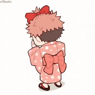 💕 Anime, Personaggio, Kimono, Kawaii, Carino, Manga telegram sticker