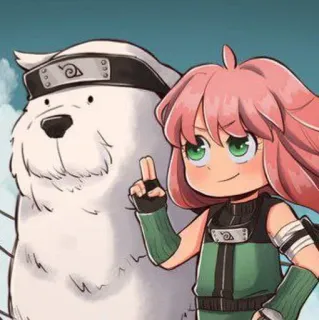 😏 anime, middle finger, cartoon, character, fan art, ninja telegram sticker