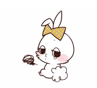 😥 coelho, coelho, triste, chorando, fofo, desenho animado telegram sticker