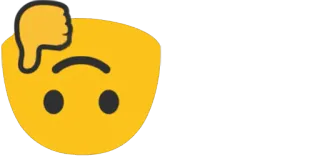 👎 emoji, jempol ke bawah, tidak suka, negatif telegram sticker