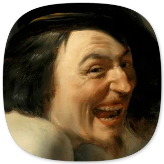 😂 Porträt, Gemälde, Mann, Lächeln, Historisch, Kunst whatsapp sticker