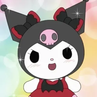 💕 Kuromi Kuromi, Sanrio, personaje, anime, lindo telegram sticker