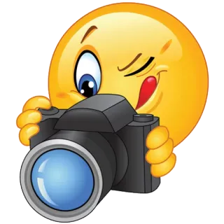 🕶 Emoji, Fotograf, Zwinkern, Kamera, Fotografie telegram sticker