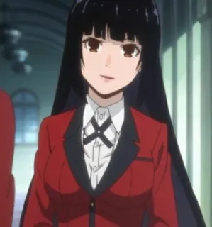 💸 Yumeko Jabami Kakegurui Anime, Manga, Yumeko Jabami, Kakegurui, Fille, Uniforme scolaire whatsapp sticker