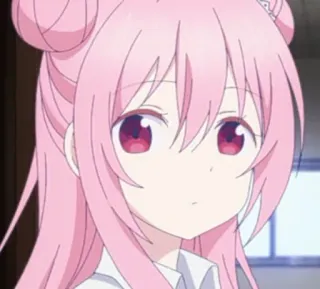 ✨ anime, girl, pink hair, cute, cartoon telegram sticker