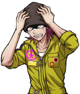 😱 Kazuichi Souda Danganronpa Anime, Personaje, Llorando, Triste, Danganronpa telegram sticker