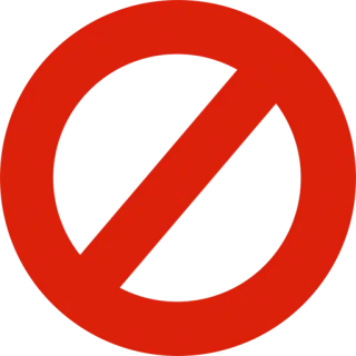 🚫 proibido, não permitido, entrada proibida, restrição telegram sticker