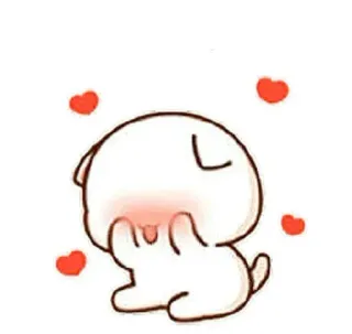 ❤️ süß, kawaii, herzen, liebe, comic, entzückend, haustier, tier whatsapp sticker