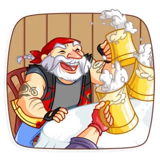 🍻 birra, cin cin, bere, alcol, cartone animato, festa, brindisi whatsapp sticker