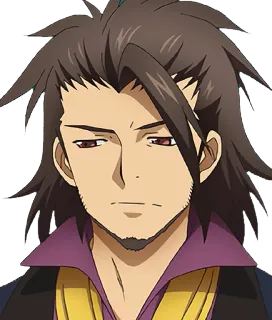 😞 Anime, Uomo, Ritratto, Cartone animato, Personaggio whatsapp sticker
