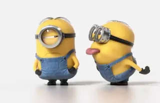😝 Minion minions, cartoon, funny, yellow, character telegram sticker