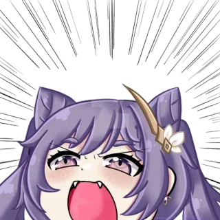 😡 Keqing Genshin Impact keqing, genshin impact, anime, videospiel, charakter, mädchen whatsapp sticker
