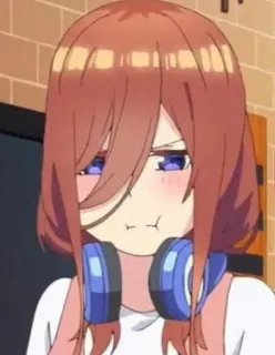💙 anime, girl, cute, headphones telegram sticker