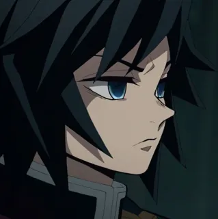 🌊 Giyu Tomioka Demon Slayer アニメ, 鬼滅の刃, 冨岡義勇, キャラクター whatsapp sticker