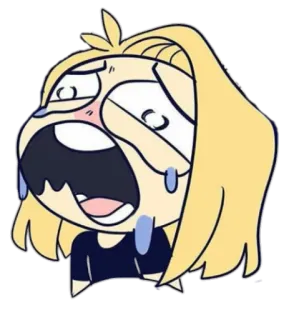 😭 crying, sad, emotional, cartoon, expression, tearful telegram sticker