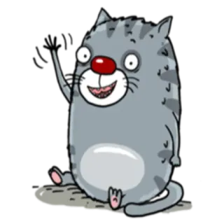 🙂 고양이, 만화, 동물, 스티커, 웃긴, 일러스트 telegram sticker