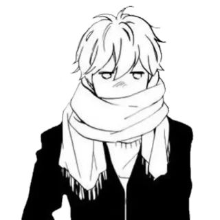 🪁 อนิเมะ, มังงะ, เด็กผู้ชาย, ผ้าพันคอ telegram sticker