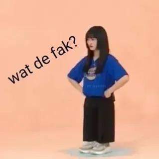 ❓ wat de fak? slang, question, woman, meme telegram sticker