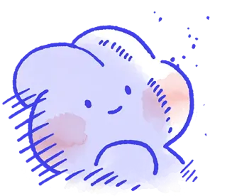 😨 Wolke, niedlich, kawaii, Cartoon, Zeichnung, Wetter telegram sticker