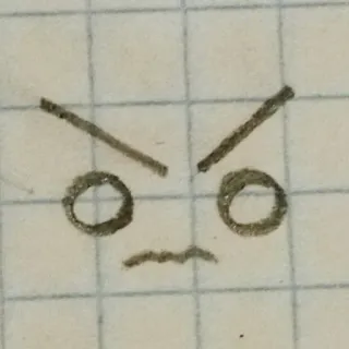 👺 cara enfadada, emoji, garabato, cara de dibujos animados, expresión telegram sticker