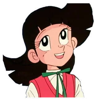 😄 animé, fille, souriante, dessin animé, mignon, joyeuse, femme whatsapp sticker