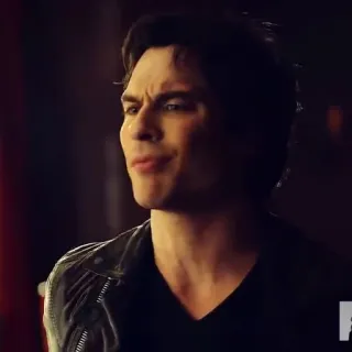 🍷 Damon Salvatore The Vampire Diaries vampiro, sobrenatural, drama, serie, fantasía telegram sticker