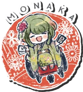 🌟 Monaka MONAKA Anime, Personaggio, Carino, Illustrazione, Manga telegram sticker