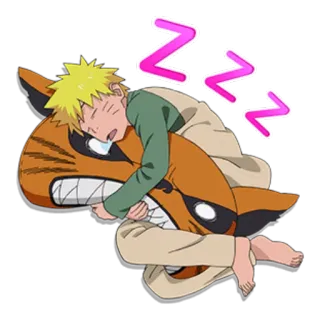 😴 Naruto Uzumaki Naruto аниме, сон, Наруто, мультфильм, милый telegram sticker